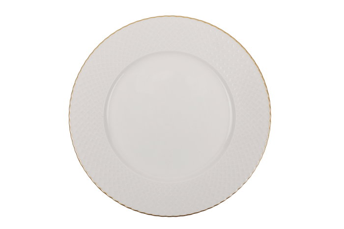 Hermia Vajilla de 24 piezas BNIRN24Y2520 en Blanco y Oro